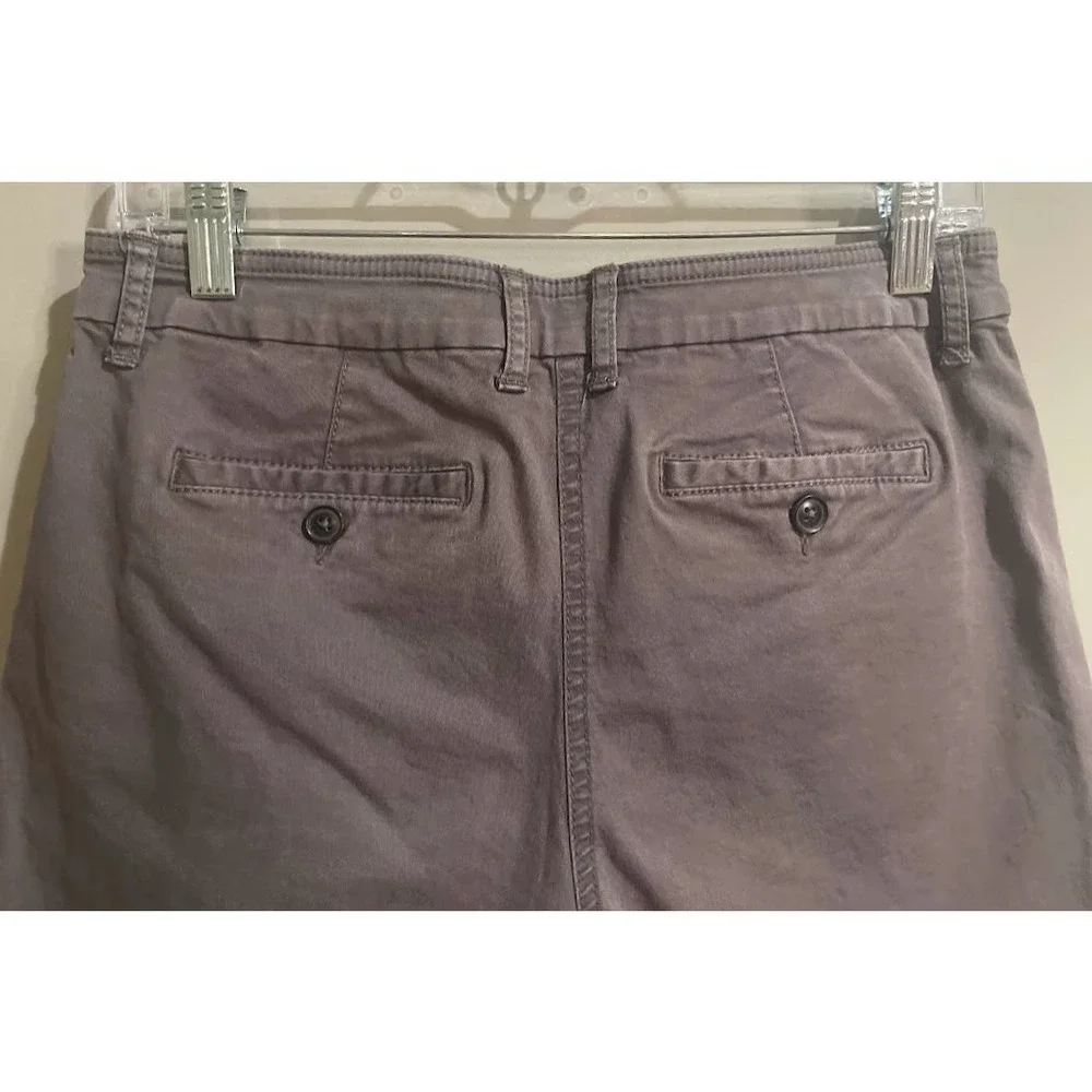 Boden Chino Shorts Womens 6 Grey Excellent‎ Cotton Stretch Mid Rise Pockets
